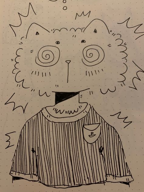 Confused Cat, Drawing Something, Alien Drawings, Start Drawing, Grunge Art, Cute Doodles Drawings, Arte Sketchbook, Doodle Art Designs, Art Practice