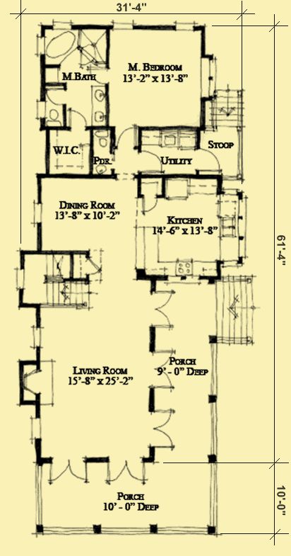 Main Level Floor Plans For Side Entry Charleston Classic Charleston Style House Plans, Charleston House Plans, Classic House Plans, Charleston House, House Plans Ideas, Victorian House Plans, Classical House, Southern House Plans, Charleston Homes