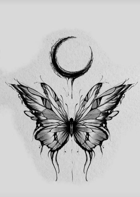 Art Tattoos, Butterfly Tattoo, Tattoo Art, Old School, Tattoo Ideas, Tattoo Designs, Moon, Tattoos, Bodypainting