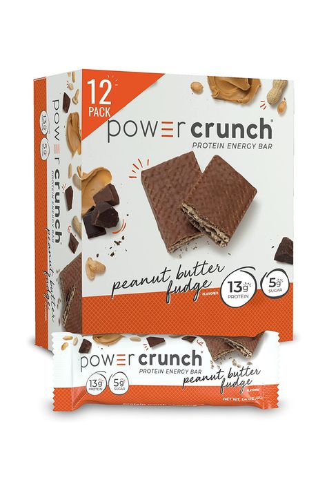 DELICIOUS TASTING WHEY PROTEIN BARS: Power Crunch Bars are the perfect protein snacks. With 13 grams of protein and only 5 grams of sugar, these Peanut Butter Fudge energy bars are the ideal snacks. Great for Back to School SATISFYING CRUNCH IN EVERY BITE: Power Crunch is a unique wafer protein bar, made with a delicious crispy wafer to satisfy your cravings in every bite while giving you the energy you need! Making it a great breakfast protein bar, snack bar and on the go bite for any occasion. Power Crunch Bars, Crunch Protein Bar, Peanut Bar, Homemade Fudge Recipes, Fudge Flavors, High Protein Bars, Protein Bar Recipes, Crunch Bar, Protein Nutrition