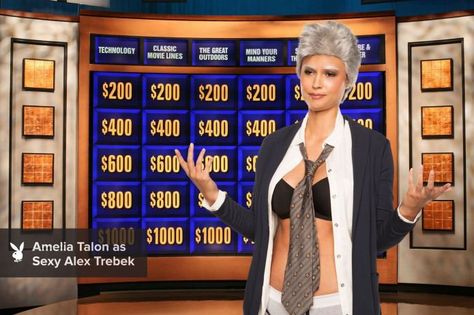 Pin for Later: The Geeky Playboy Costumes You Did Not See Coming Jeopardy's Alex Trebek What is a really terrible costume? Real Life Stories, Manners, Helping People