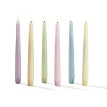 Check this out! Pastel Forest Wedding, Pastel Candles, Random Furniture, Turtle Creek Lane, Spring Lunch, Pastel Candle, Flameless Taper Candles, Indoor Lanterns, Warm White Fairy Lights