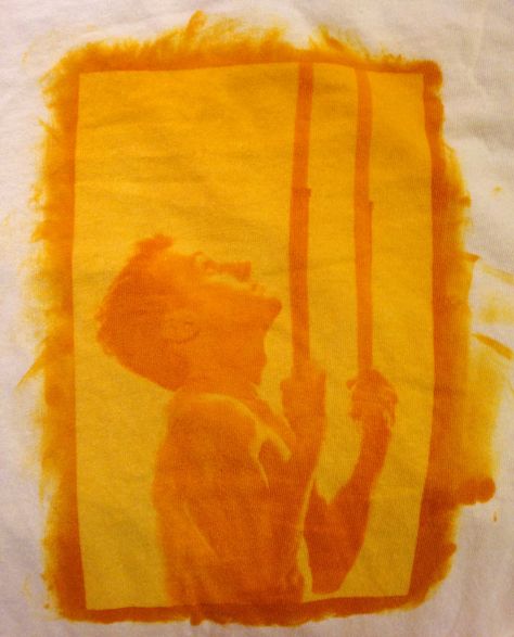 Golden Yellow SolarFast print on a T-shirt Solar Fast Prints, Solar Fast Dye, Solarfast Sun Prints, Sun Printing, Sun Prints, Alternative Photography, Color Study, 3d Studio, Winter Break