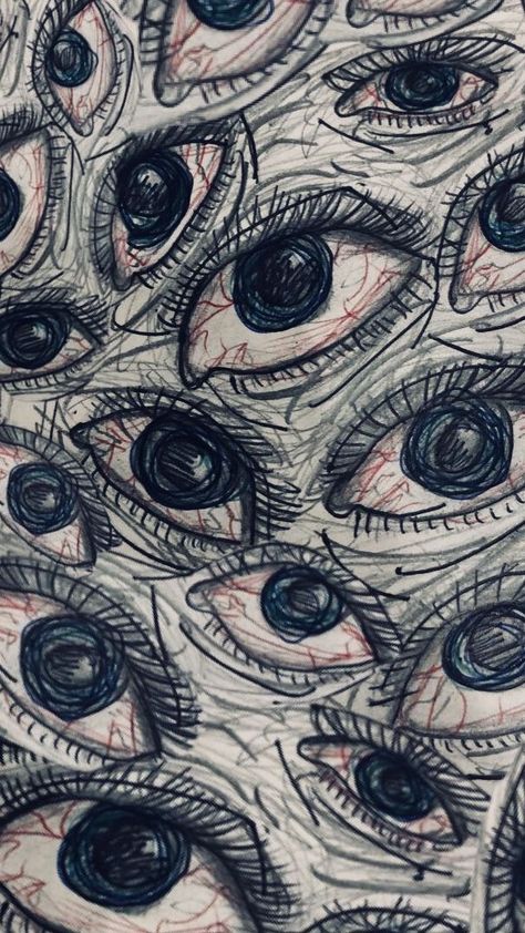 Eye Ball Wallpaper Aesthetic, Creepy Patterns Drawing, Scary Eyes Art, Eyes Drawing Wallpaper, Creepy Eyes Art, Eye Aesthetic Creepy, Eyes Drawing Creepy, Crazy Eyes Drawing, Eyes Scary