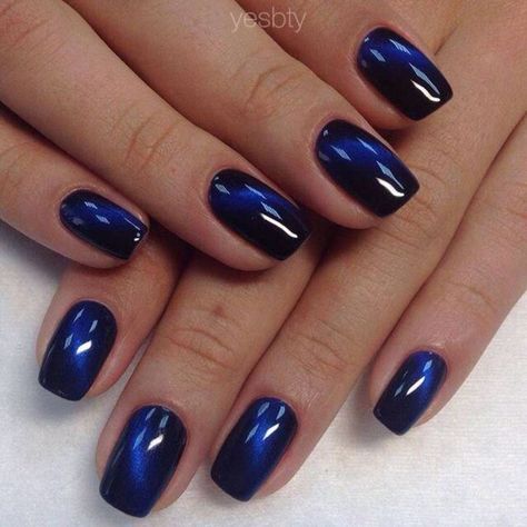 Cute Nail Polish, Sassy Nails, Nail Polish Art, Blue Nail, Nail Designs Glitter, Diamond Nails, Hot Nails, Nail Art Hacks, Creative Nails