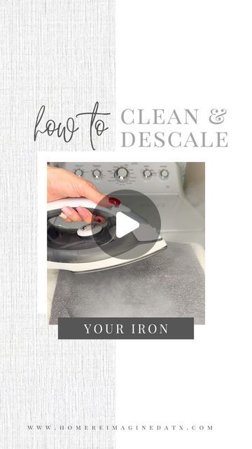 Home Reimagined ✨Cleaning, Organizing & Home Hacks on Instagram: "How to Descale Your Iron & Clean your Iron! ✨   If you are noticing a residue or calcium build up in your clothing iron's water tank, or rust/burn marks on your iron, it is probably time to clean it! 🧽  1️⃣ Mixing together the following and pour into the irons reservoir: ⭐️ 1/2 - 3/4 cup distilled water  ⭐ ¼ - 1/2 cup vinegar   2️⃣ Plug in & turn your iron to a steam setting. 🧖‍♀️ Hold or press the steam button until you get steam flowing out of it. 💨  *This is heating up & removing limescale in the reservoir & pushing out build up in steam vents!  3️⃣ Before tuning off the iron, use some cotton swabs to remove any mineral deposits or sediment build up from the steam vents. 💨   4️⃣ Unplug & let cool completely🔌, before Steam Iron Cleaning, Cleaning Iron Plate, Iron Cleaner, Iron Water, Iron Steamer, Diy Cleaning Hacks, Cleaning Motivation, Cotton Swabs, Open When