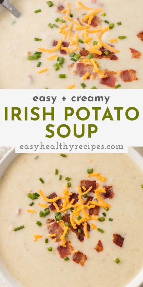 Irish Soup, Irish Potato Soup, Irish Potato, Potato Soup Easy, Potato Soup Crock Pot, Irish Potatoes, Cheap Healthy, Potato Soup Recipe, Irish Recipes