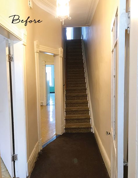 Before & After: A Dated Victorian Home Gets A Radical Renovation - House & Home Victorian Terrace Entryway, Victorian Home Entryway, Edwardian Entryway, Modern Victorian Entryway, Townhouse Entryway, Victorian Entryway, Terrace House Interior, Victorian Home Renovation, Victorian Terrace Interior