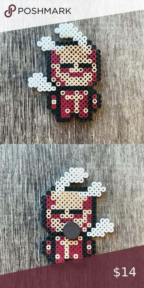 MAGNET Attack on Titan anime manga character perler beads Hama Beads Patterns Anime, Perler Anime Pattern, Attack On Titan Perler Beads, Perler Bead Anime, Attack On Titan Pixel Art, Character Perler Beads, Hama Beads Anime, One Piece Perler Beads, Anime Perler Beads