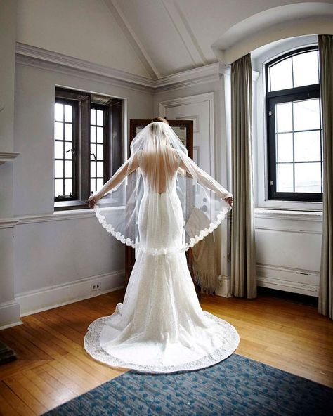 Stephanie getting ready at Hart House, U of T.⠀ .⠀ .⠀ .⠀ #harthousewedding #harthouse #uoftwedding⠀ #bridegettingready⠀… Wedding Veil With Lace, Long Veils, Long Wedding Veil, Hart House, Veil With Lace, Fingertip Wedding Veils, Lace Veils Bridal, Cathedral Wedding Veil, Wedding Day Accessories