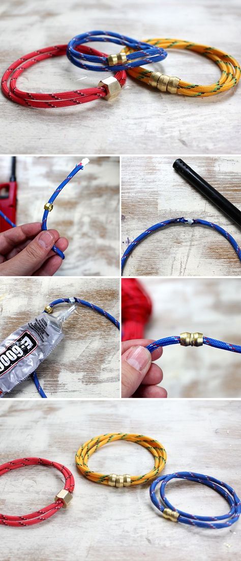 DIY rope bracelets for dad Boy Bracelets, Jewelry Rope, Cadeau St Valentin, Boys Bracelets, Rope Bracelets, Boys Jewelry, Crochet Bracelet, St Valentin, Bracelet Tutorial