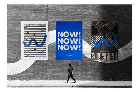 Wave. Brand Identity on Behance Employer Branding Campaign, River Time, Sign Board Design, Wave Poster, Water Branding, Billboard Design, Employer Branding, Event Branding, Social Media Branding