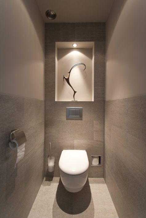 30 Beautiful Small Toilet Design Ideas For Small Space In Your Home | Engineering Discoveries Small Toilet Design Ideas, Toilet Design Ideas, Bathroom Functional, Small Toilet Design, Wc Decoration, Small Downstairs Toilet, Bathroom Recessed Lighting, Beautiful Small Bathrooms, Toilette Design