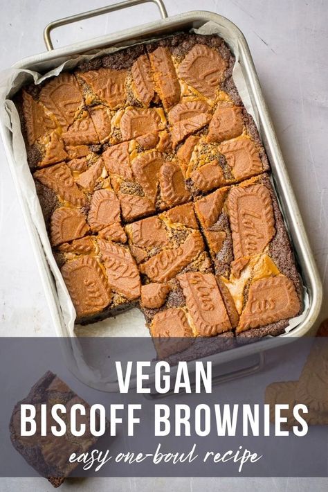 Biscoff Brownies, Vegan Valentines, Broken Biscuits, Vegan Afternoon Tea, Vegan Picnic, Egg Free Baking, Biscoff Recipes, Dairy Free Baking, Vegan Baking Recipes