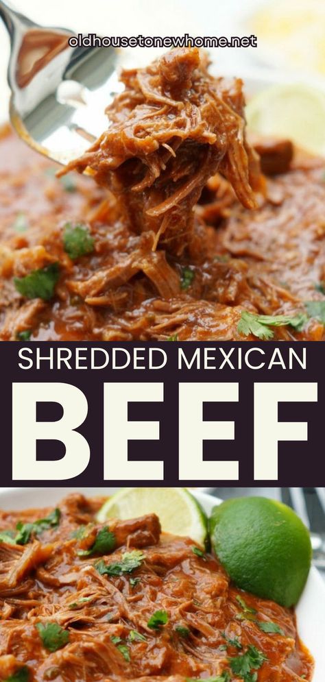 Shredded Mexican Beef Shredded Beef Instant Pot, Shredded Mexican Beef, Instant Pot Shredded Beef, Shredded Beef Recipes, Mexican Comfort Food, Beef Recipe Instant Pot, Mexican Beef, Shredded Beef, Beef Recipe