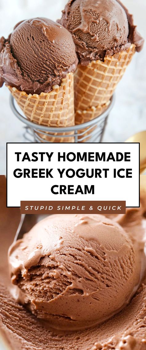 Image for Tasty Homemade Greek Yogurt Ice Cream Ice Cream Made With Greek Yogurt, Homemade Greek Yogurt Ice Cream, Yogurt Ice Cream Recipe 3 Ingredients, Greek Yogurt Protein Ice Cream, Greek Yogurt Ice Cream Recipe, Frozen Yogurt In Ice Cream Maker, Yogurt Ice Cream Recipe, Plain Greek Yogurt Recipes, Greek Yogurt Ice Cream