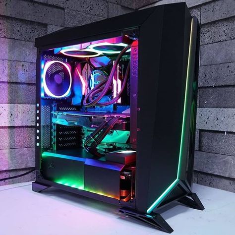 Hows your gaming set up? Check out this RM12K High End Gaming Rig from @idealtechmy  CPU: Intel Core I7 8700K Cooler: NZXT Kraken X52 Cooler MOBO: ASUS ROG STRIX Z370F Gaming RAM: GSKill TridentZ RGB 2x8GB DDR4 3200mhz GPU: ASUS ROG STRIX GTX1080 Advance 8GB DDR5X PSU: FSP Hydro PTM 750W 80 Platinum PSU Case: Corsair SPEC Omega RGB Black SSD: Samsung 860 EVO M.2 250GB SSD HDD: Seagate 1TB Barracuda HDD Monitor: ASUS 27" PG279Q Fan: NZXT AER RGB 120 Triple Pack OS: Microsoft Windows 10 Home 64Bit Gaming Ideas, Build A Pc, Pc Builds, Gaming Pc Build, Gaming Design, Gamer Girls, Special Games, Custom Computer, Custom Pc