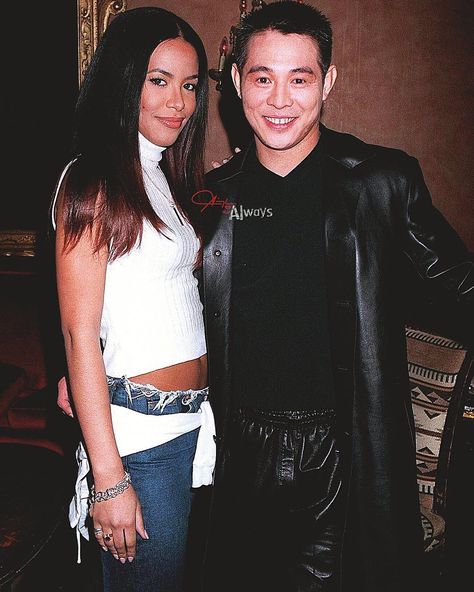 Jet Li and Aaliyah 90s Aaliyah, Jet Lee, Aaliyah And Tupac, Rip Aaliyah, Aaliyah Style, Jet Li, Aaliyah Haughton, Black Nail Polish, Black Hollywood