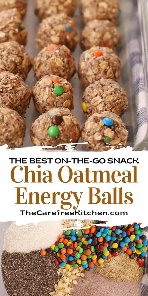 Foods With Chia Seeds, Protein Balls With Chia And Flax Seeds, Energy Balls Chia Seeds, Clean Simple Eats Protein Balls, Chia Seed Recipes For Flat Stomach, Oatmeal Balls Healthy, Chia Seed Recipes Snacks, Chia And Flax Seed Recipes, Chia Flax Seed Recipes