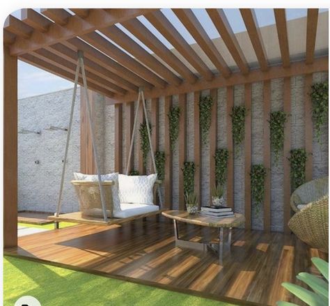 Ombra Pergola, Design Per Patio, Pergola Diy, Building A Pergola, Pergola Design, Backyard Pergola, Home Garden Design, Outdoor Gardens Design, Terrace Design