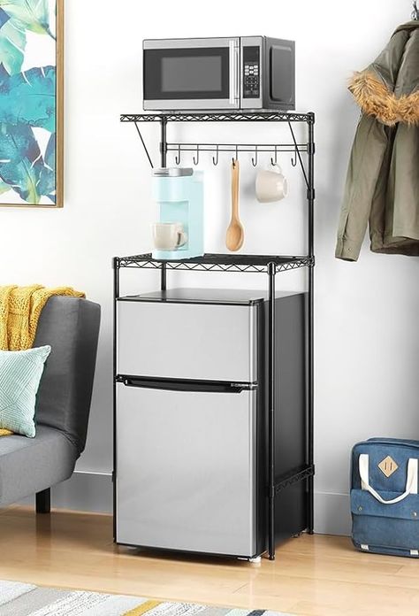 Amazon.com - Whitmor Supreme Over The Fridge Shelf - Baker's Racks Over The Fridge, Fridge Shelf, Fridge Shelves, Graduation Party, Dorm Room, Bedroom Ideas, Room Ideas, Nice Dresses, Shelves