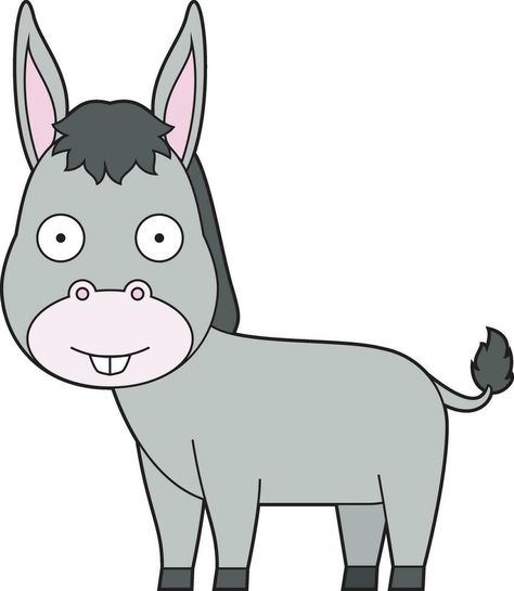 Cute cartoon vector illustration of a donkey Donkey Cartoon, Vector Animation, Ad Illustration, A Donkey, Illustration Vector, Cartoon Art, Cute Cartoon, Vector Free, Vector Illustration