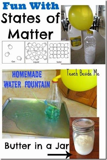 Hands on Activities to Learn about States of Matter - fun science experiments for elementary homeschoolers Kindergarten Experiments, Matter Kindergarten, Matter Science Experiments, Matter Experiments, Solids Liquids And Gases, Matter Activities, Second Grade Science, 1st Grade Science, First Grade Science