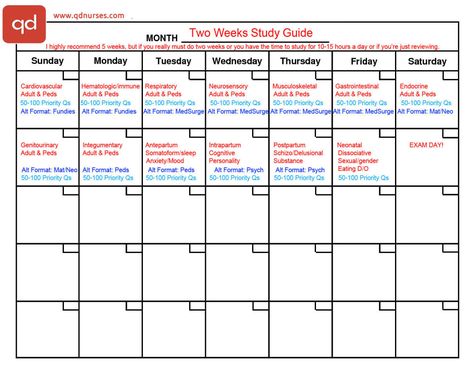 Two Weeks Plan 2 Week Nclex Study Plan, Nclex Study Schedule, Nursing Student Organization, Kaplan Nursing, Study Plan Template, Study Poster, Nclex Tips, Nclex Study Plan, Nursing Things