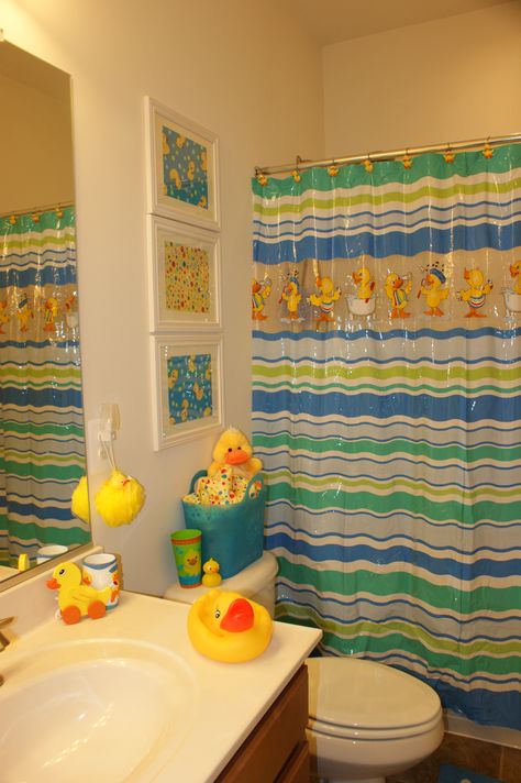 Duck Bathroom Decor for Kids Rubber Duck Themed Bathroom, Bathroom Decor For Kids, Daycare Bathroom, Ducky Bathroom, Rubber Ducky Bathroom, Bath Room Decor, Tacky Decor, 90s Bathroom, Rubber Duck Bathroom