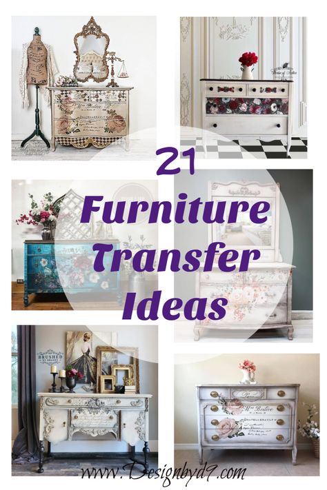 Furniture Transfer Ideas, Transfers On Painted Furniture, Bombay Chest, Furniture Transfers, Glamorous Decor, Painted Sideboard, Dressers Makeover, Decoupage Furniture, By Any Means Necessary