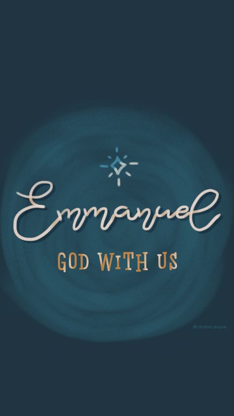 EMMANUEL- God with us! #typography #bible #emmanuel #jesus #wallpaper #blue Emmanuel God With Us Wallpaper, God With Us Wallpaper, Emmanuel Wallpaper, Christian Christmas Images, Christmas Quotes Jesus, Spiritual Uplifting Quotes, Emmanuel God With Us, O Come O Come Emmanuel, Christmas Images Free