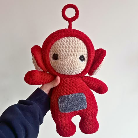 Crochet Telly Tubbies, Teletubby Crochet Pattern, Teletubbies Crochet Pattern, Crochet Teletubbies Free Pattern, Pdf Crochet Pattern Free, Crochet Teletubbies, Plushie Crochet Pattern Free, Vivi Crochet, Granny Square Throw