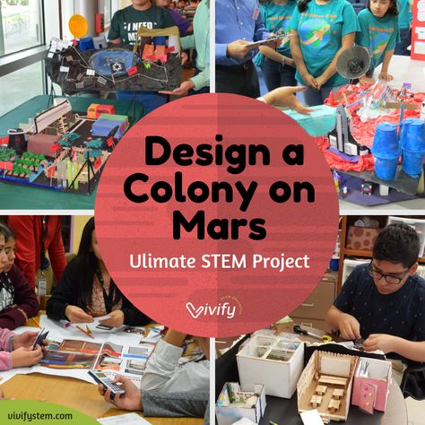 Are you looking for the ultimate project-based STEM challenge? We are excited to share our popular Stage 3 STEM project: designing a colony on Mars! Students learn about Mars, brainstorm and research design solutions for food, water, energy, and other critical systems, and build a colony model from recycled materials. Stem Task Cards, Mars Project, Mars Colony, Space Activities For Kids, Stem Classes, Teaching Stem, Stem Programs, Engineering Design Process, Kids Things To Do