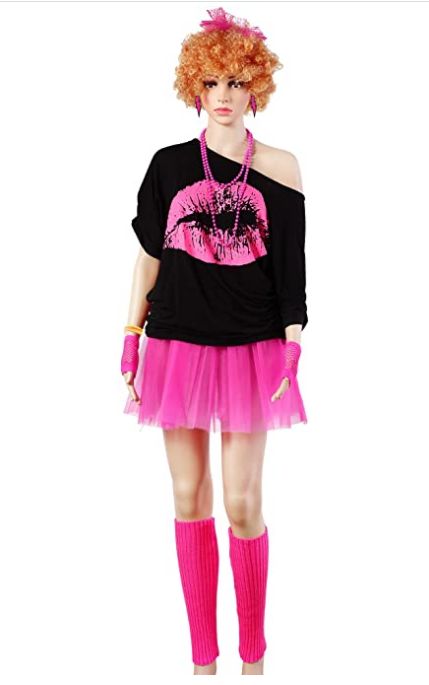 Fluffy Skirt Outfit, 1980’s Makeup, 80s Outfits Women, 80s Party Outfits, Fishnet Gloves, Neon Retro, Amazon Clothing, 80s Costume, Fluffy Skirt