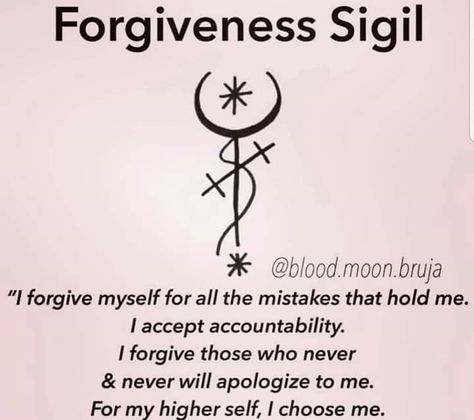 Forgiveness Sigil, Magick Symbols, Wiccan Magic, Witch Spirituality, Magic Spell Book, Wiccan Spell Book, Magick Book, Sigil Magic, Magic Symbols