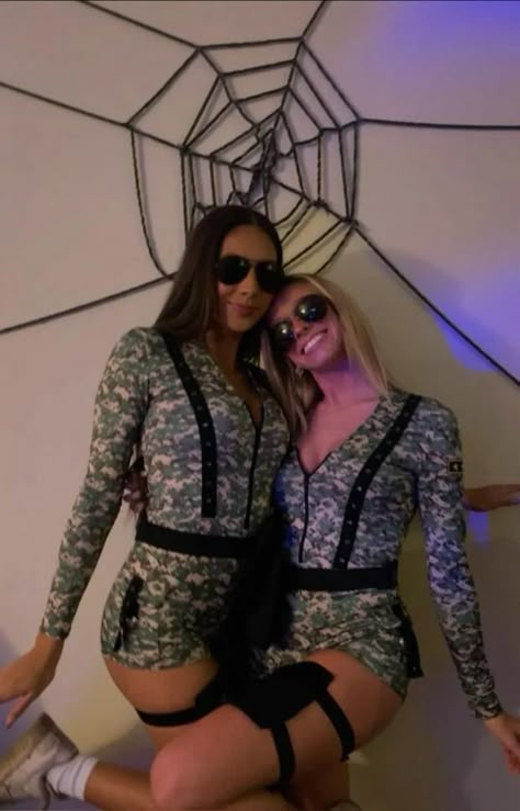 50+ Spooktastic College Halloween Costume Ideas - HubPages How Halloween Costumes, Camo Costume For Women, Army Brat Costume, Duo Friends Halloween Costumes, Funny Cute Costumes Women, Halloween Costume Ideas Single Person, Halloween Costumes Roomate, Women Cute Halloween Costumes, Prisoner Women Costume