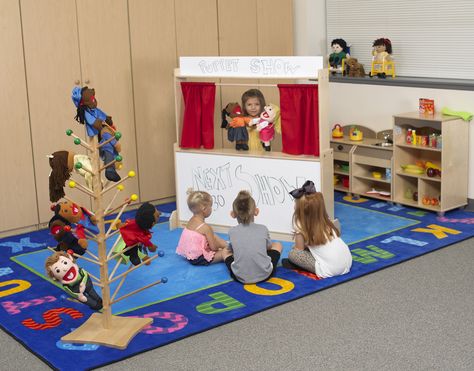 Dramatic Play is important to your child's development! https://www.childrensfactory.com/product-category/classroom-furnishings/dramatic-play-classroom-furnishings/ Daycare Furniture, Dramatic Play Area, Puppet Theatre, Imagination Station, Kindergarden Activities, Kids Theater, The Puppet, Homeschool Kids, Nursery School