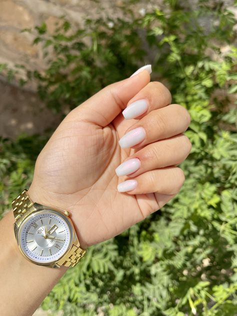 Hailey Bieber Nails Coffin, Hailey Beiber Nails Trend, Haley Bieber Nails, Nails Hailey Bieber, Bride Nails Wedding, Hailey Bieber Nails, Bieber Nails, Different Color Nails, Spring Acrylic Nails