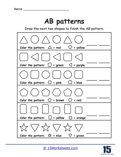 Ab Pattern, Patterns Worksheet, Ab Patterns, Holiday Science, Kindergarten Social Studies, Math Patterns, Pattern Grading, Pattern Recognition, Grade 2