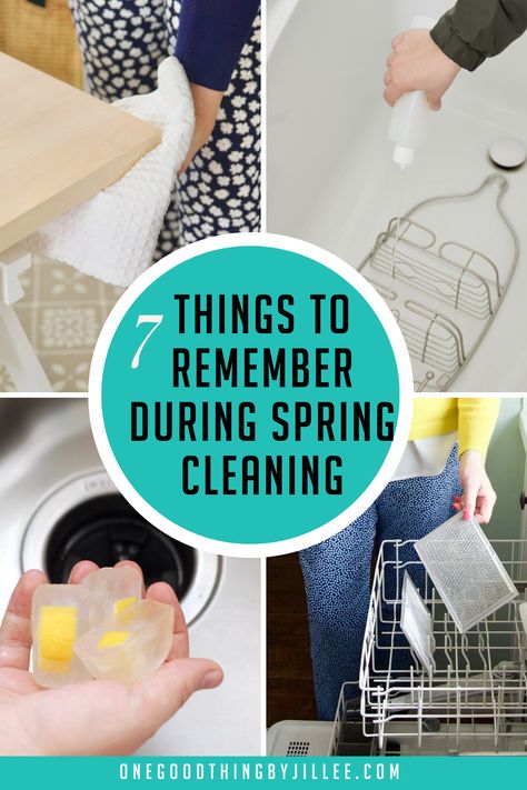 Don't forget these 7 cleaning tasks during your spring cleaning efforts—they're easy to overlook, but important to address! Spring Cleaning Kitchen, Housekeeping Tips, Homemade Cleaning Solutions, Spring Cleaning Checklist, Cleaning Tasks, Spring Cleaning Hacks, Vinegar Cleaning, Speed Cleaning, Things To Remember