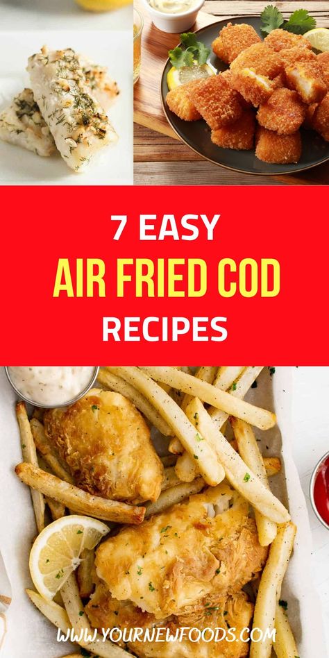 Here are some of the best airfryer cod recipes, perfect for quick and easy dinners. Make sure you try the panko breadcrumb cod and fillet recipes. You can even use Frozen cod in the air fryer. These Air fried cod recipes will have you cooking awesome meals with this delicious white fish. Cod Bites Air Fryer, Alaska Cod Fillet Recipe, Air Fry Frozen Cod Fillets, Air Fried Cod Fillets, Seasoning For Cod Fillets, Air Fryer White Fish Recipes, Fried Cod Sandwich, Airfryer Cod Recipes, Air Fried Cod Fish Recipes