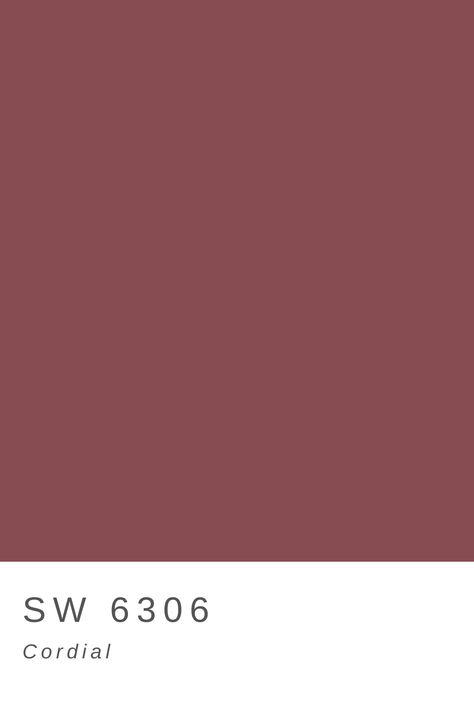 Sherwin Williams SW 6306 Cordial Sherwin Williams Cordial Paint, Cordial Sherwin Williams, Cinnamon Slate, Boho Paint Colors, Paint Color Swatches, Wall Color Combination, Condo Bedroom, Zyla Colors, Rose Taupe