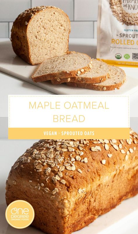 Rolled Oats Breakfast, Sprouted Rolled Oats, Best Oats Recipe, Low Calorie Oatmeal Recipes, Low Calorie Oatmeal, Rolled Oats Recipe, Bread For Sandwiches, Sprouted Wheat Bread, Oatmeal Bread Recipe