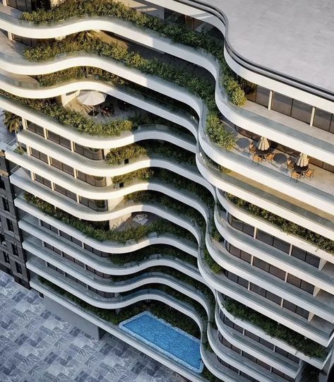 High Rise Residential Building, Pavillion Ideas, Hotel Project Architecture, Electric Station, Condominium Architecture, High Rise Architecture, High Rise Residential, Farm Resort, Hotel Landscape