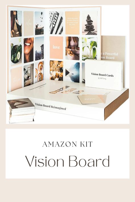 Vision Box Examples, Vision Board Kits, Manifestation Box Diy, Vision Board Party Supplies, How To Make A Digital Vision Board, Studying Vision Board, Vision Board Kit Diy, Vision Board Idea, Vision Board Design