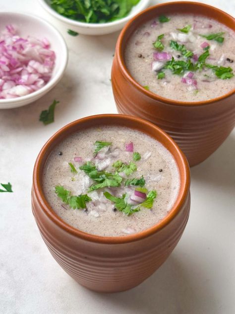 Ragi Ambli (Ragi Ganji) - Indian Veggie Delight Malt Recipe, Ragi Recipes, Ragi Flour, Indian Vegetarian Dishes, Finger Millet, Millet Recipes, Indian Diet, Veggie Delight, Healthy Food Options