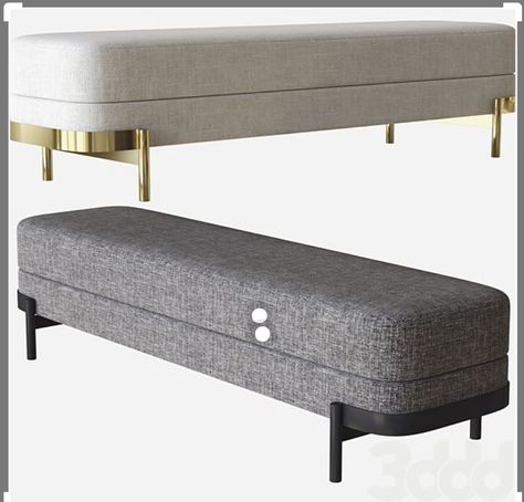 Ottoman Design Modern, Luxury Ottoman Design, Sofa Bench Design, Modern Bench Design, Luxury Ottoman, Grey Bench, Bench Sofa, Sofa Design Wood, Daybed Design