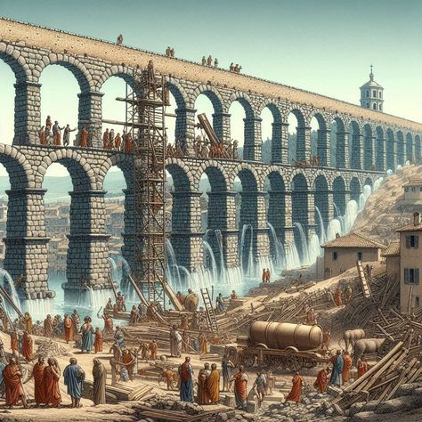 Building a Roman aqueduct Roman Buildings, Roman Culture, Roman Aqueduct, Best Titles, Fantasy House, Lego Building, Ancient Architecture, Farm Gardens, Historical Events