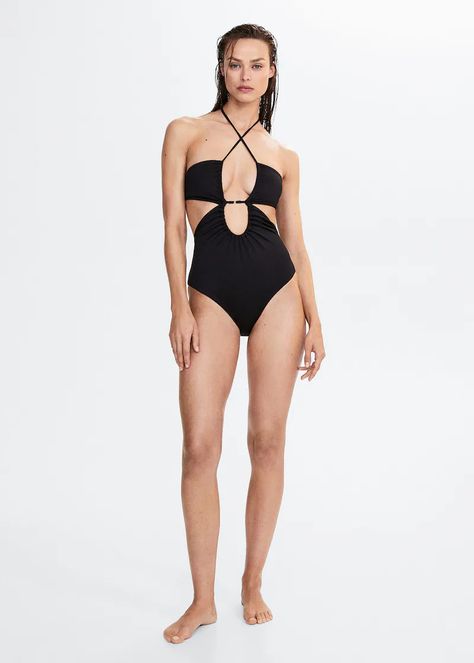 Swimwear Photoshoot, Black One Piece Swimsuit, Cut Out Swimsuits, Costume Intero, Black Swimsuit, Swimwear Collection, Swim Suit, Women Swimsuits, Summer Collection