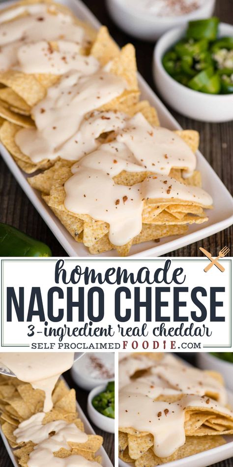 Homemade Nacho Cheese, Cheese Logo, Homemade Nacho Cheese Sauce, Nachos Cheese Recipe, Nacho Sauce, Easy Nachos, Homemade Nachos, Spicy Cheese, Nacho Cheese Sauce